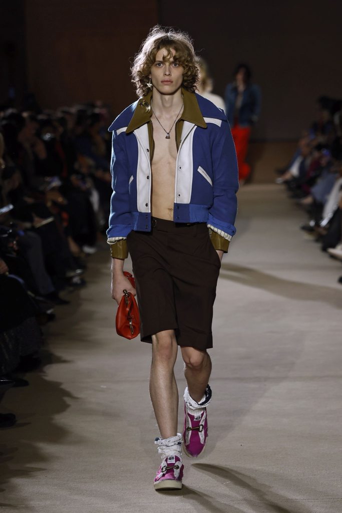 Model on the runway at the Coach fashion show in New York, Fall Winter 2026 Ready To Wear Fashion Week, Runway Look #014